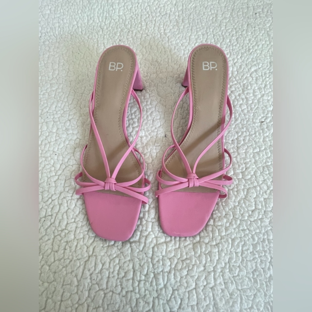 BP Karsyn Strappy Sandal Slide Heels Pink